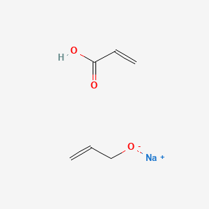 molecular formula C6H9NaO3 B14583768 Sodium;prop-2-enoic acid;prop-2-en-1-olate CAS No. 61615-77-8