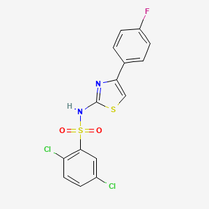 2,5-Dichloro-N-[4-(4-fluorophenyl)-1,3-thiazol-2-yl]benzene-1-sulfonamide