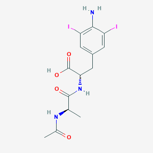 molecular formula C14H17I2N3O4 B14583784 N-Acetyl-D-alanyl-4-amino-3,5-diiodo-L-phenylalanine CAS No. 61487-57-8