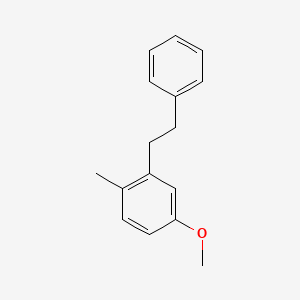 molecular formula C16H18O B14583796 4-Methoxy-1-methyl-2-(2-phenylethyl)benzene CAS No. 61582-77-2