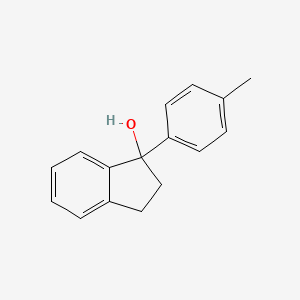 molecular formula C16H16O B14583823 1-(4-Methylphenyl)-2,3-dihydro-1H-inden-1-ol CAS No. 61561-59-9