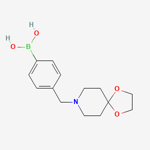 molecular formula C14H20BNO4 B1458383 (4-(1,4-二氧杂-8-氮杂螺[4.5]癸-8-基甲基)苯基)硼酸 CAS No. 1704073-94-8