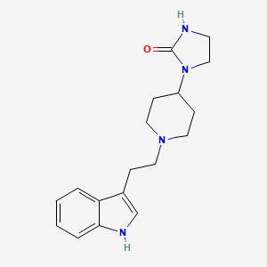 molecular formula C18H24N4O B14583831 1-{1-[2-(1H-Indol-3-yl)ethyl]piperidin-4-yl}imidazolidin-2-one CAS No. 61220-02-8