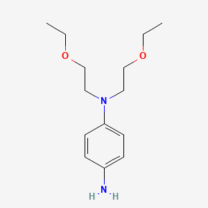 molecular formula C14H24N2O2 B14583862 N~1~,N~1~-Bis(2-ethoxyethyl)benzene-1,4-diamine CAS No. 61078-19-1