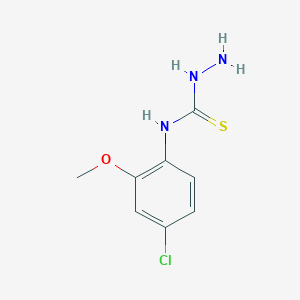 molecular formula C8H10ClN3OS B14583867 N-(4-Chloro-2-methoxyphenyl)hydrazinecarbothioamide CAS No. 61335-36-2