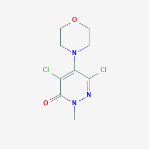 molecular formula C9H11Cl2N3O2 B14583877 4,6-Dichloro-2-methyl-5-(morpholin-4-yl)pyridazin-3(2H)-one CAS No. 61308-26-7