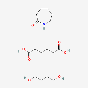 molecular formula C16H31NO7 B14583910 Azepan-2-one;butane-1,4-diol;hexanedioic acid CAS No. 61256-56-2