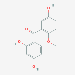 molecular formula C14H12O5 B14583938 (2,4-Dihydroxyphenyl)(5-hydroxy-2-methoxyphenyl)methanone CAS No. 61227-15-4