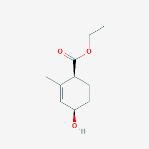 molecular formula C10H16O3 B14583949 ethyl (1S,4R)-4-hydroxy-2-methylcyclohex-2-ene-1-carboxylate CAS No. 61203-59-6