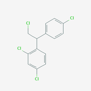 molecular formula C14H10Cl4 B14583952 2,4-Dichloro-1-[2-chloro-1-(4-chlorophenyl)ethyl]benzene CAS No. 61023-74-3