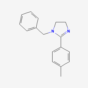 molecular formula C17H18N2 B14583960 1-Benzyl-2-(4-methylphenyl)-4,5-dihydro-1H-imidazole CAS No. 61033-76-9