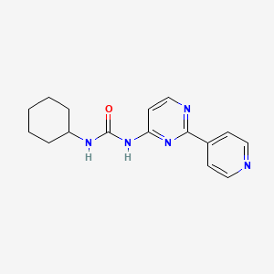 N-Cyclohexyl-N'-[2-(pyridin-4-yl)pyrimidin-4-yl]urea