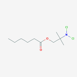 molecular formula C10H19Cl2NO2 B14583993 2-(Dichloroamino)-2-methylpropyl hexanoate CAS No. 61542-24-3