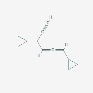 molecular formula C12H14 B14584033 1,1'-(Hexa-1,2-dien-5-yne-1,4-diyl)dicyclopropane CAS No. 61422-94-4