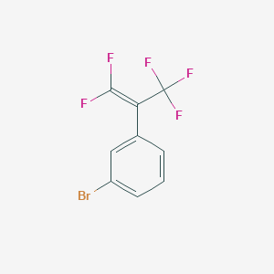 molecular formula C9H4BrF5 B14584047 1-Bromo-3-(1,1,3,3,3-pentafluoroprop-1-en-2-yl)benzene CAS No. 61587-34-6