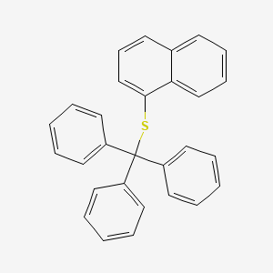 molecular formula C29H22S B14584058 Naphthalene, 1-[(triphenylmethyl)thio]- CAS No. 61623-80-1