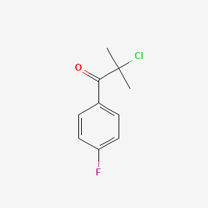 molecular formula C10H10ClFO B14584059 1-Propanone, 2-chloro-1-(4-fluorophenyl)-2-methyl- CAS No. 61210-15-9