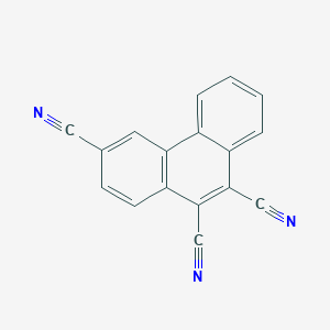 molecular formula C17H7N3 B14584109 Phenanthrene-3,9,10-tricarbonitrile CAS No. 61469-65-6