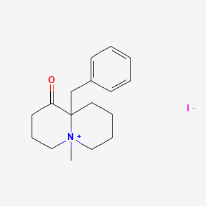 molecular formula C17H24INO B14584141 9a-Benzyl-5-methyl-1-oxooctahydro-2H-quinolizin-5-ium iodide CAS No. 61573-52-2