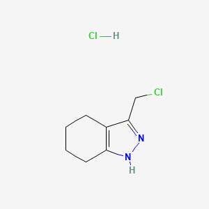 molecular formula C8H12Cl2N2 B1458415 3-(chloromethyl)-4,5,6,7-tetrahydro-1H-indazole hydrochloride CAS No. 114538-05-5