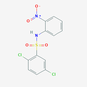 molecular formula C12H8Cl2N2O4S B14584187 Benzenesulfonamide, 2,5-dichloro-N-(2-nitrophenyl)- CAS No. 61072-85-3