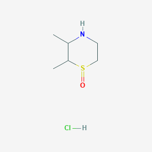 molecular formula C6H14ClNOS B1458419 2,3-二甲基-1λ4-硫代吗啉-1-酮盐酸盐 CAS No. 1803609-63-3
