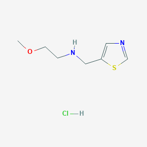 molecular formula C7H13ClN2OS B1458421 (2-Methoxyethyl)(1,3-thiazol-5-ylmethyl)amine hydrochloride CAS No. 1645351-22-9