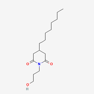 1-(3-Hydroxypropyl)-4-octylpiperidine-2,6-dione