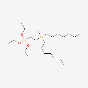 molecular formula C23H52O3Si2 B14584233 Diheptyl(methyl)[2-(triethoxysilyl)ethyl]silane CAS No. 61210-75-1