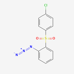 molecular formula C12H8ClN3O2S B14584239 1-Azido-2-(4-chlorobenzene-1-sulfonyl)benzene CAS No. 61174-48-9