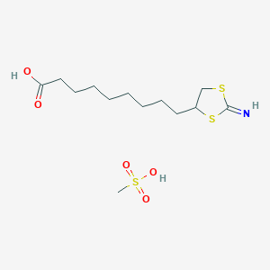 9-(2-Imino-1,3-dithiolan-4-yl)nonanoic acid;methanesulfonic acid