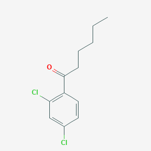 molecular formula C12H14Cl2O B14584249 1-(2,4-Dichlorophenyl)hexan-1-one CAS No. 61023-68-5