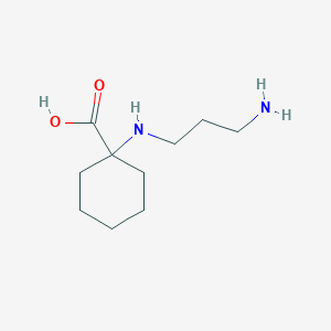 molecular formula C10H20N2O2 B14584268 1-[(3-Aminopropyl)amino]cyclohexane-1-carboxylic acid CAS No. 61413-40-9