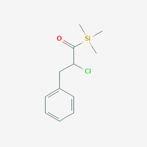 molecular formula C12H17ClOSi B14584273 2-Chloro-3-phenyl-1-(trimethylsilyl)propan-1-one CAS No. 61157-35-5