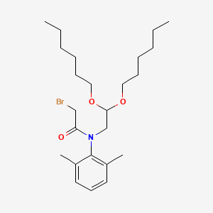 N-[2,2-Bis(hexyloxy)ethyl]-2-bromo-N-(2,6-dimethylphenyl)acetamide