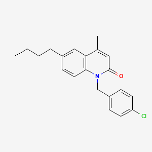 6-Butyl-1-[(4-chlorophenyl)methyl]-4-methylquinolin-2(1H)-one