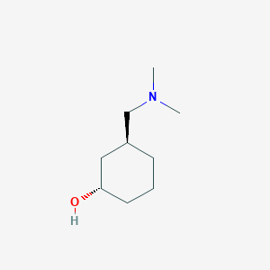 molecular formula C9H19NO B14584319 (1S,3S)-3-[(dimethylamino)methyl]cyclohexan-1-ol CAS No. 61471-27-0