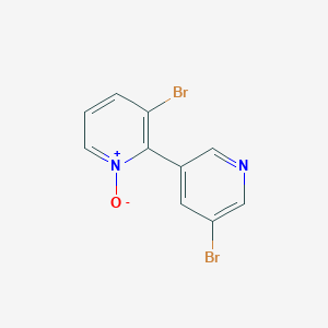 molecular formula C10H6Br2N2O B14584323 3-Bromo-2-(5-bromopyridin-3-yl)-1-oxo-1lambda~5~-pyridine CAS No. 61305-05-3