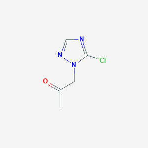 molecular formula C5H6ClN3O B14584342 1-(5-Chloro-1H-1,2,4-triazol-1-yl)propan-2-one CAS No. 61140-01-0