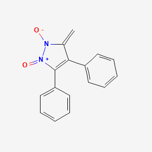 molecular formula C16H12N2O2 B14584374 5-Methylidene-2-oxo-3,4-diphenyl-2,5-dihydro-1H-pyrazol-2-ium-1-olate CAS No. 61355-11-1