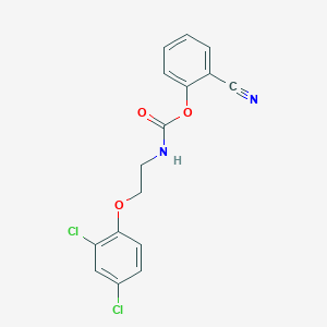 molecular formula C16H12Cl2N2O3 B14584378 2-Cyanophenyl [2-(2,4-dichlorophenoxy)ethyl]carbamate CAS No. 61133-32-2