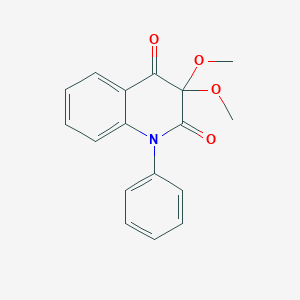 molecular formula C17H15NO4 B14584383 2,4(1H,3H)-Quinolinedione, 3,3-dimethoxy-1-phenyl- CAS No. 61581-83-7