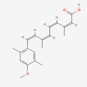 molecular formula C20H24O3 B14584390 9-(4-Methoxy-2,5-dimethylphenyl)-3,7-dimethyl-2,4,6,8-nonatetraenoic acid (all-E)- CAS No. 61435-52-7