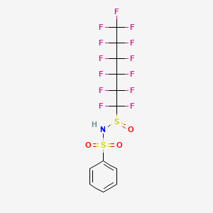 molecular formula C12H6F13NO3S2 B14584402 N-(1,1,2,2,3,3,4,4,5,5,6,6,6-Tridecafluorohexane-1-sulfinyl)benzenesulfonamide CAS No. 61424-50-8