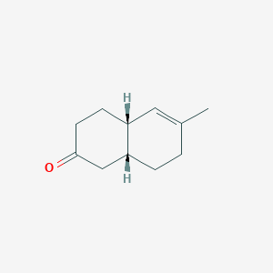 molecular formula C11H16O B14584414 (4aS,8aR)-6-Methyl-3,4,4a,7,8,8a-hexahydronaphthalen-2(1H)-one CAS No. 61530-97-0