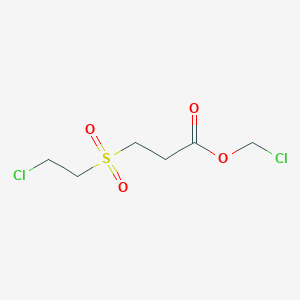 molecular formula C6H10Cl2O4S B14584429 Chloromethyl 3-(2-chloroethanesulfonyl)propanoate CAS No. 61515-39-7