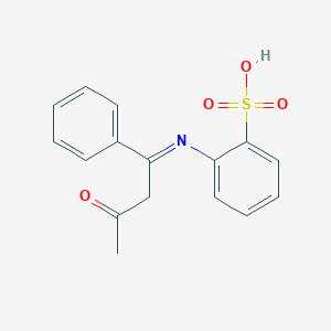 2-[(E)-(3-Oxo-1-phenylbutylidene)amino]benzene-1-sulfonic acid