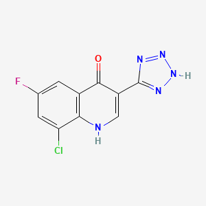 molecular formula C10H5ClFN5O B14584453 8-Chloro-3-(1,2-dihydro-5H-tetrazol-5-ylidene)-6-fluoroquinolin-4(3H)-one CAS No. 61338-68-9