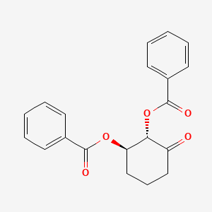 molecular formula C20H18O5 B14584552 (1R,2S)-3-Oxocyclohexane-1,2-diyl dibenzoate CAS No. 61140-48-5