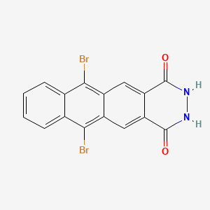 molecular formula C16H8Br2N2O2 B14584553 6,11-Dibromo-2,3-dihydronaphtho[2,3-g]phthalazine-1,4-dione CAS No. 61415-57-4